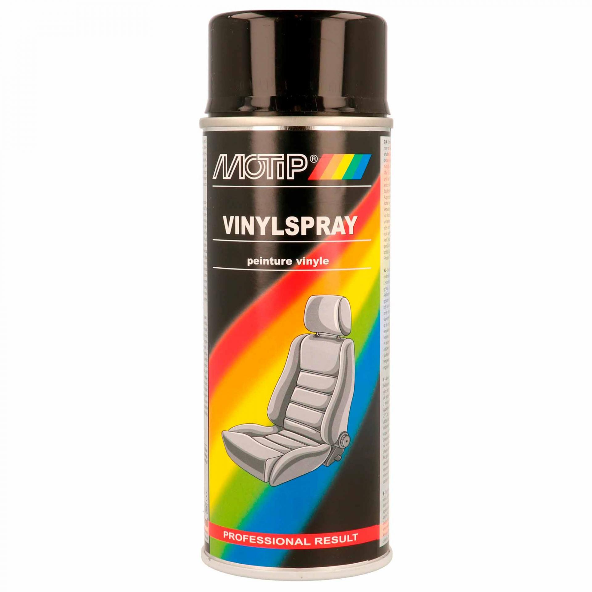Spray Motip Pintura Vinyl e Pele Preto