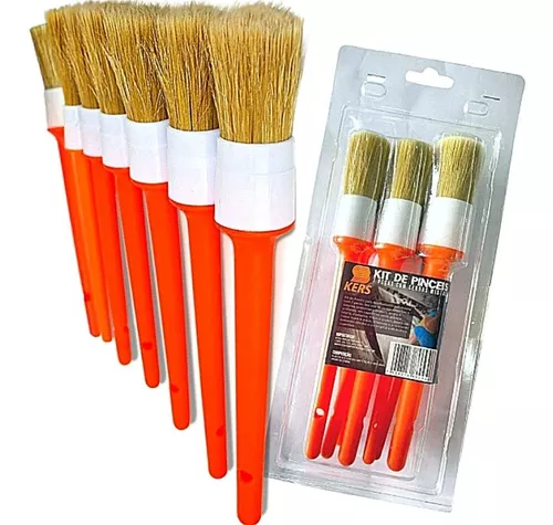 KERS - Kit de Pincéis 7 peças Cerdas Naturais